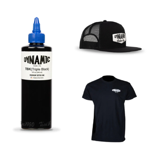 Kit Dynamic Triple Black 240ml - Boné Trucker - Camiseta Dynamic
