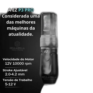 Máquina Pen Tattoo Tatuagem Ez P3 Pro Curso Ajustável
